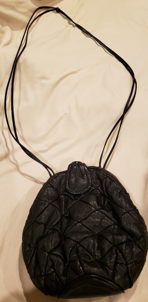 Black Soft Leather Pouch Purse